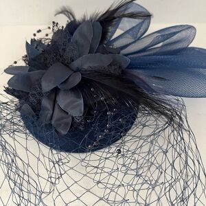 NEW Kentucky Derby Fascinator- Tea party, Navy Hat hat, NEW Fascinator B…